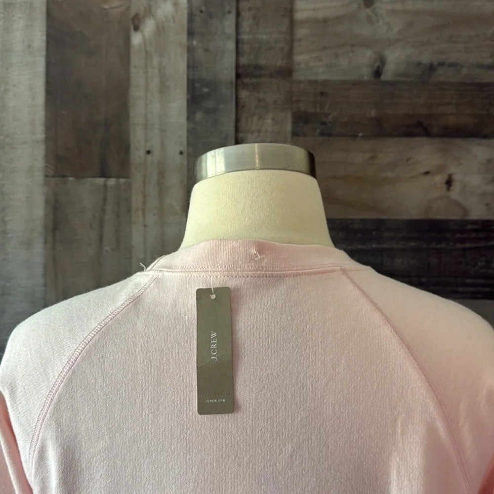 NWT! J.Crew Girls sweatshirt large pastel pink Barbiecore rainbow hyper feminine